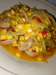 Foto resep Labu siam jagung bakso