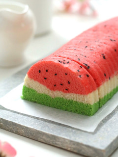 Foto resep Bolu Kukus Semangka