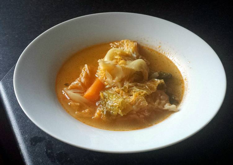 Easiest Way to Prepare Super Quick Homemade Cabbage and carrot Soup