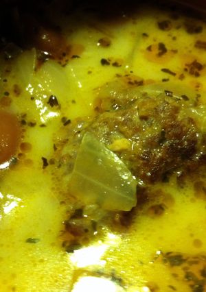 A picture of Spicy Meatball & Bean Soup.