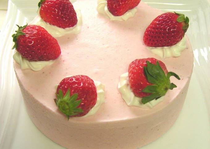 Spring-Colored Strawberry Mousse Cake