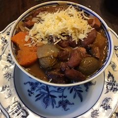 A picture of California Farm Red Beans and Pork Stew in Herbes de Provence.