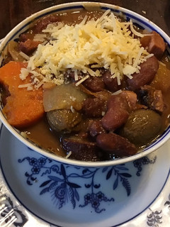 A picture of California Farm Red Beans and Pork Stew in Herbes de Provence.