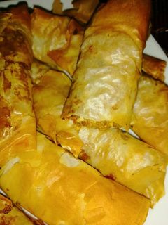 صورة لوصفة لفائف جلاش محشوه باللحم المفروم و الجبنه الموتزاريلا😋