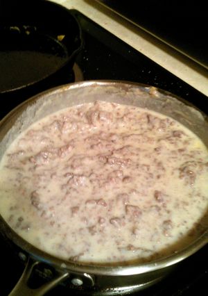 A picture of cream beef.