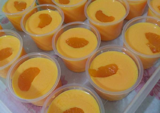 Silky pudding orange foto resep utama