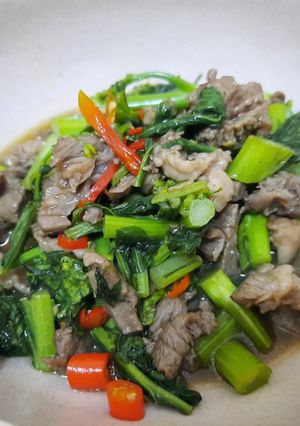 รูปของ ผัดผักกวางตุ้งเนื้อ
