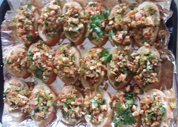 Latest Recipe Tofu and vegetable Bruschetta Home Style