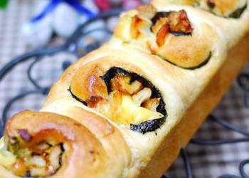 Easiest Way to Cook Appetizing Japanesestyle Bread with Pollack Roe Seaweed Cheese and Chikuwa