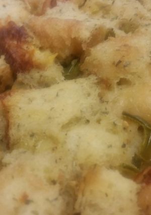 A picture of Jalapeño Foccacia Stuffing.