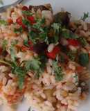 Arroz prebiótico con berenjena y tomate seco enriquecido con Agua de Mar
