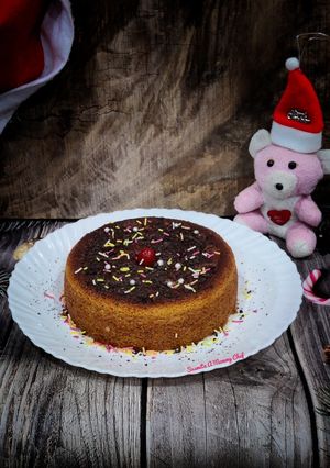 A picture of Eggless Mawa wheat flour cake.