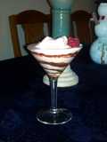 Drunken Raspberries and cream
