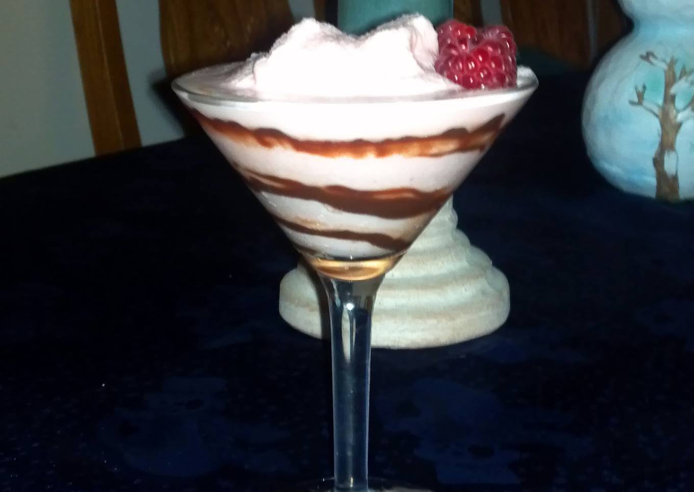 Drunken Raspberries and cream