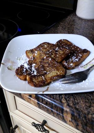 A picture of Garretts french toast.
