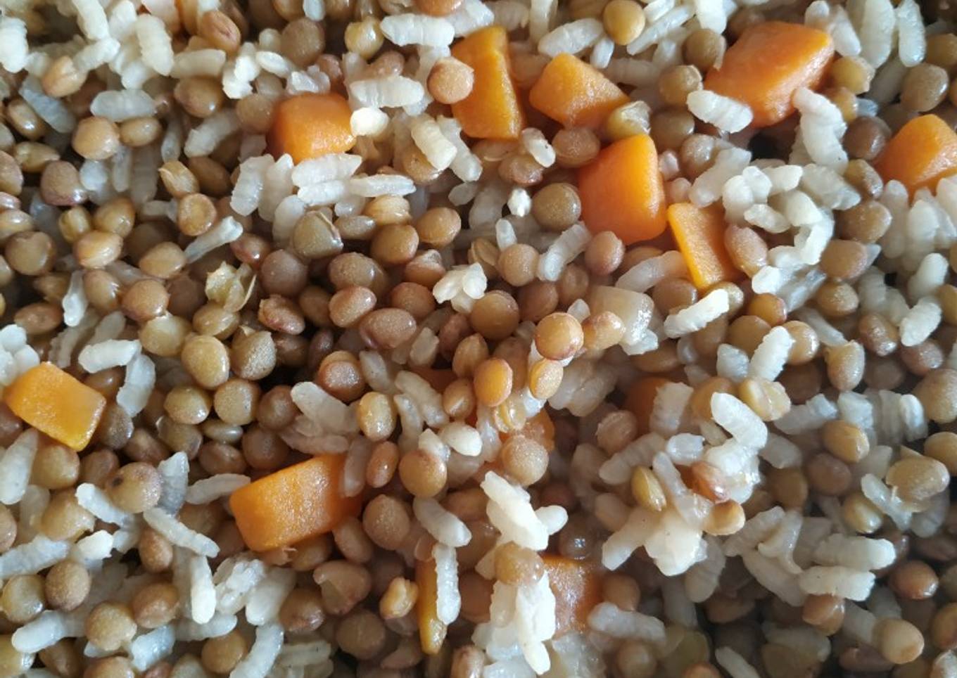 Potaje de lentejas y arroz