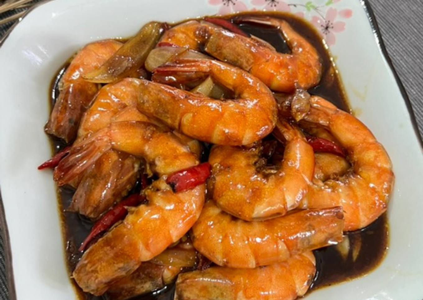 Udang Goreng Saos Tiram