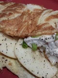 A picture of Sig's Cheese and Apple Omelette.