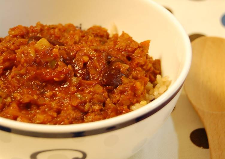 Healthy Recipe of Vegetarian Chili Con Carne Vegetable Chili and Rice