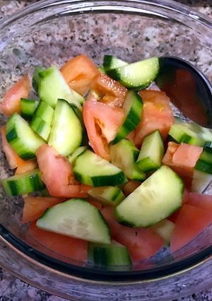 A picture of 3 minutes Salad.