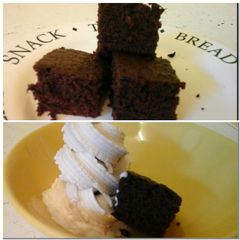A picture of Triple Chocolate Crispie Brownies :chef.
