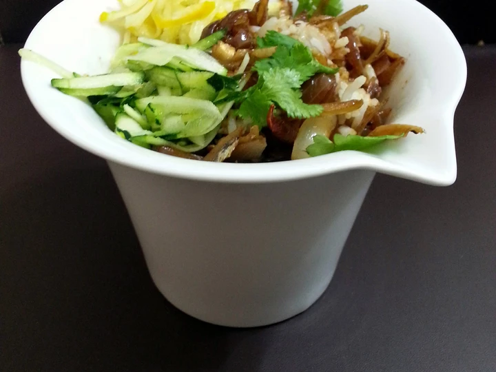 Recipe Dried Anchovies  And Onion Rice which Delicious