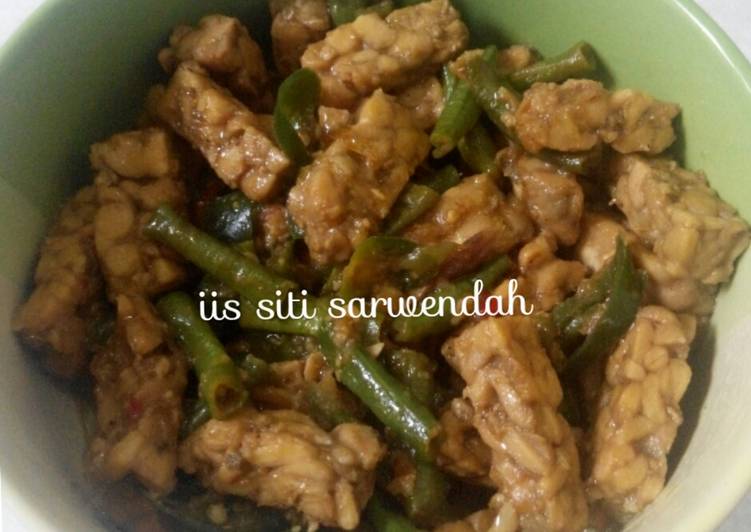 Cara meracik Orek tempe+kacang panjang yang Lezat Sekali