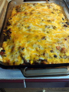 A picture of burrito loco casserole.