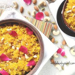 Zarda (sweetened rice/ meethe chawal) A picture of Zarda (sweetened rice/ meethe chawal).