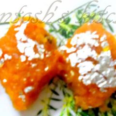 A picture of Papaya burfi.
