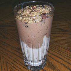 A picture of Carob/vanilla smoothie.