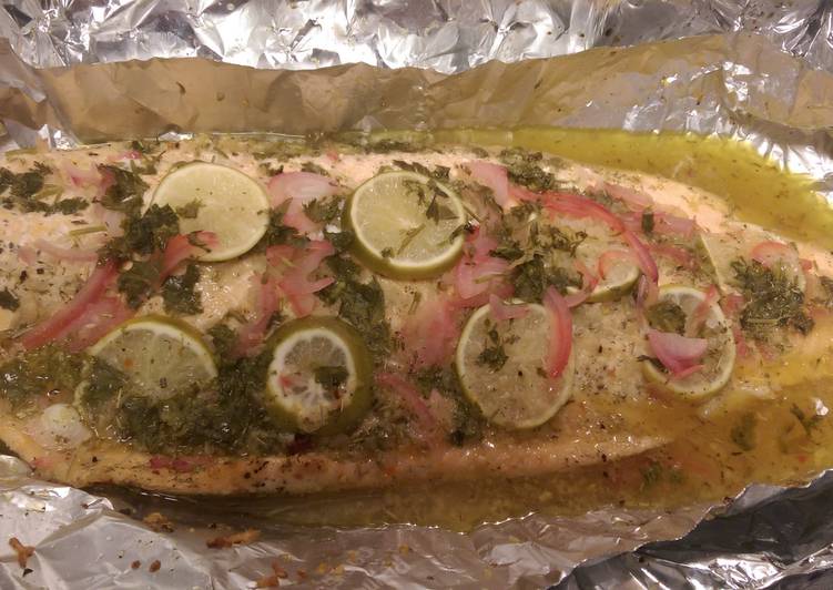 Steps to Prepare Super Quick Homemade Bake oven Salmon