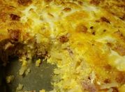 A picture of pork and hash brown