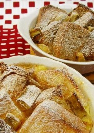 A picture of Crispy, Chewy, Fluffy Bread Pudding ♡.