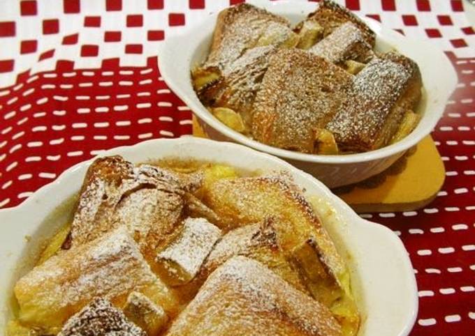 Simple Way to Make Super Quick Homemade Crispy, Chewy, Fluffy Bread Pudding ♡