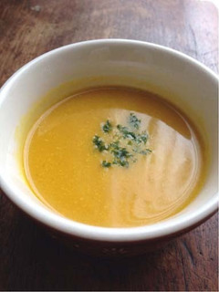 A picture of Kabocha Squash Potage Soup with Soy Milk.