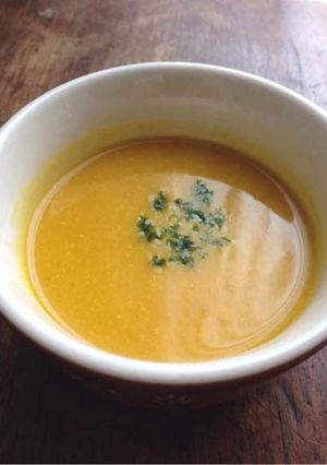 A picture of Kabocha Squash Potage Soup with Soy Milk.
