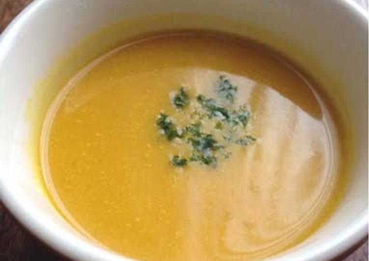 Kabocha Squash Potage Soup with Soy Milk