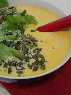 Una foto de Gazpacho de zanahorias a la citronela