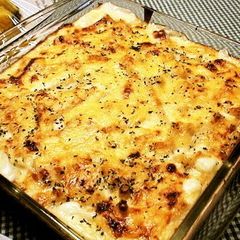 A picture of Rich Salmon and Potato Gratin.