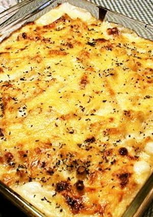 A picture of Rich Salmon and Potato Gratin.