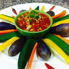 A picture of Kanya's Hot Tomatoes Dip ( Naam Prik Ong).