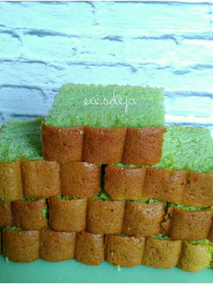 Foto resep Pandan sponge cake (no bp+no sp)