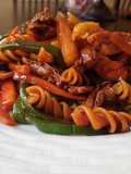 Fusilli al estilo asiático