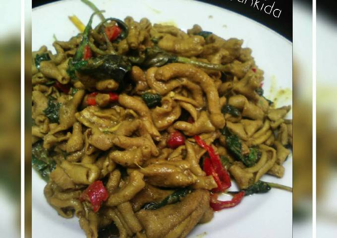 Cara Gampang Menyiapkan Osenk usus ayam pedas Anti Gagal