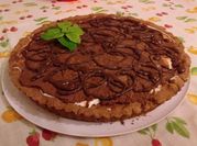 Una foto de tarta de menta y chocolate