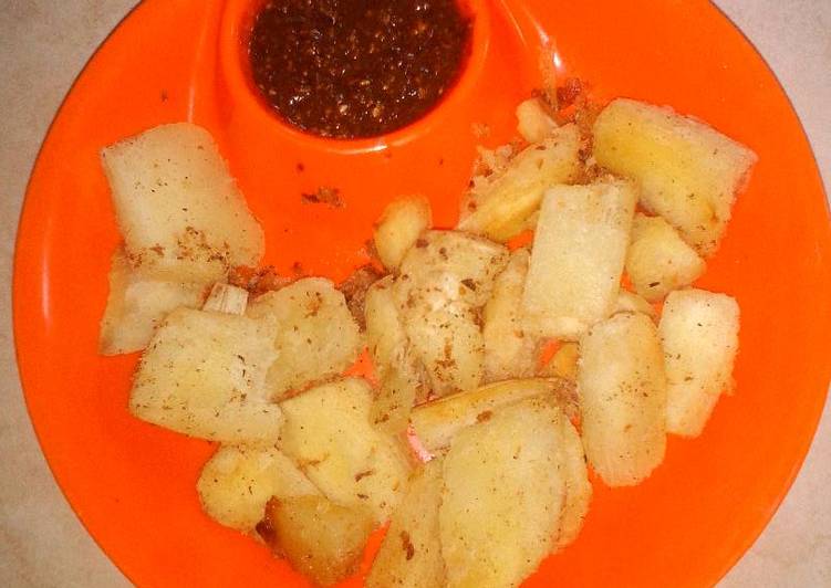 Resep: Singkong crispy plus sambal colenak Anti Gagal