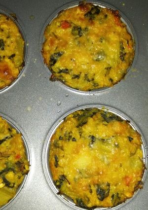 Una foto de Mini tortillas de verduras y avena