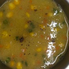 Sweet corn soup A picture of Sweet corn soup.