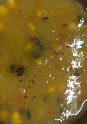 A picture of Sweet corn soup.